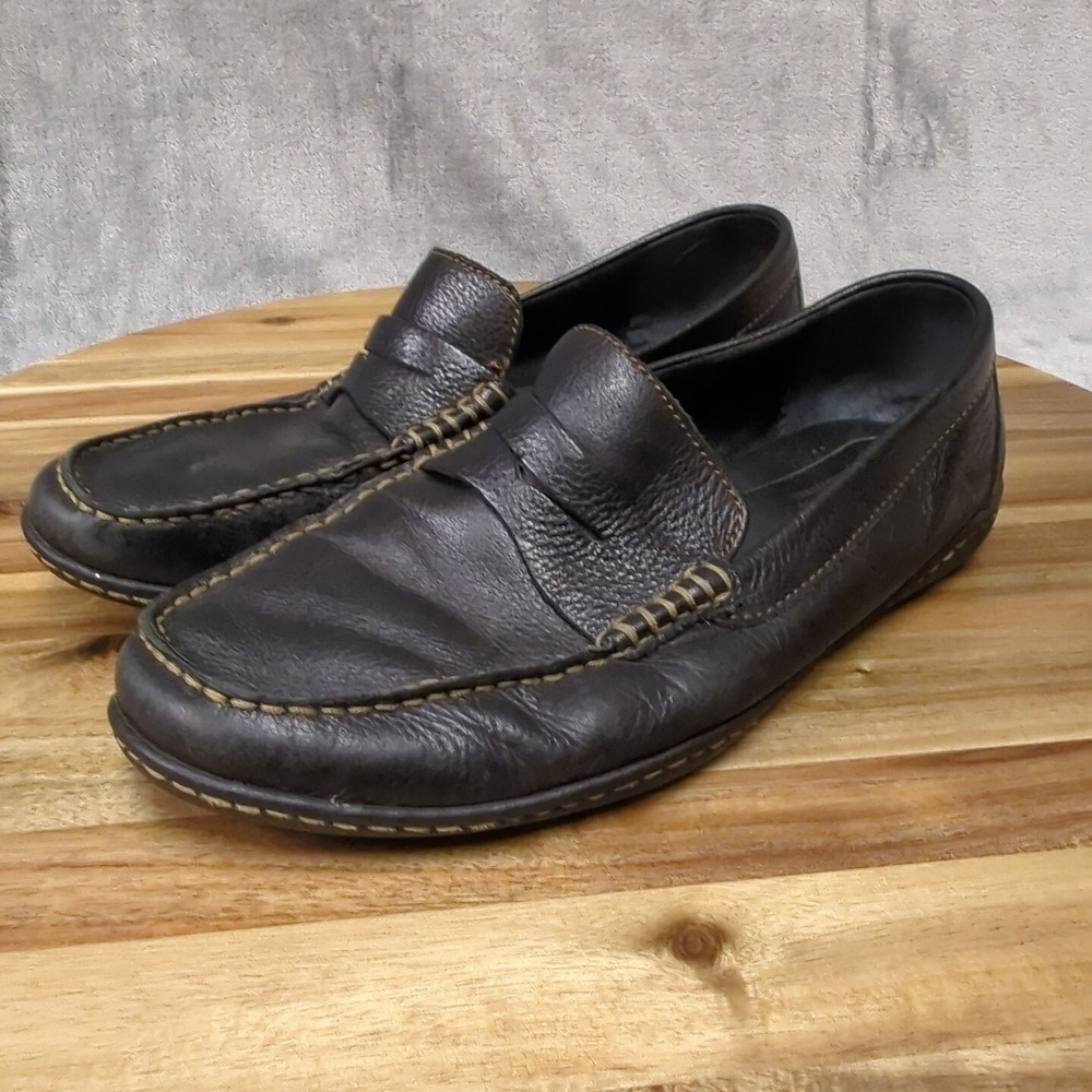 Born Mens Loafers‎ Sizes EU 42.5 US 9.5 Leather Black Comfort Driving Shoes